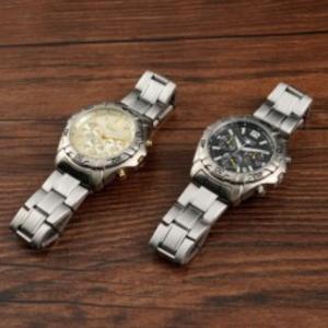 Wholesale Men'S Water Resistant Quartz Watch Sports Metal Strap Chronograph Watch from china suppliers