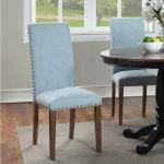 Copper Nails 39.17" H Upholstered Dining Chairs Set Of 2 27.56lbs Easy To Clean