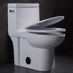 Wholesale Elongated Skirted Siphonic One Piece Toilet Comfort Height Round Flushing from china suppliers