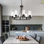 Nordic Iron Glass Modern Pendant Light LED For Showroom AV85V - 265V