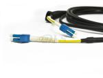 NSN-LC/UPC G657A1 Fiber Optic Cable Assemblies Duplex 90 Degree 7.0mm Diameter