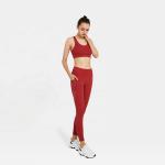 2 Pieces OEM Red Women Sportswear Sets Seamless Yoga Workout Outfit