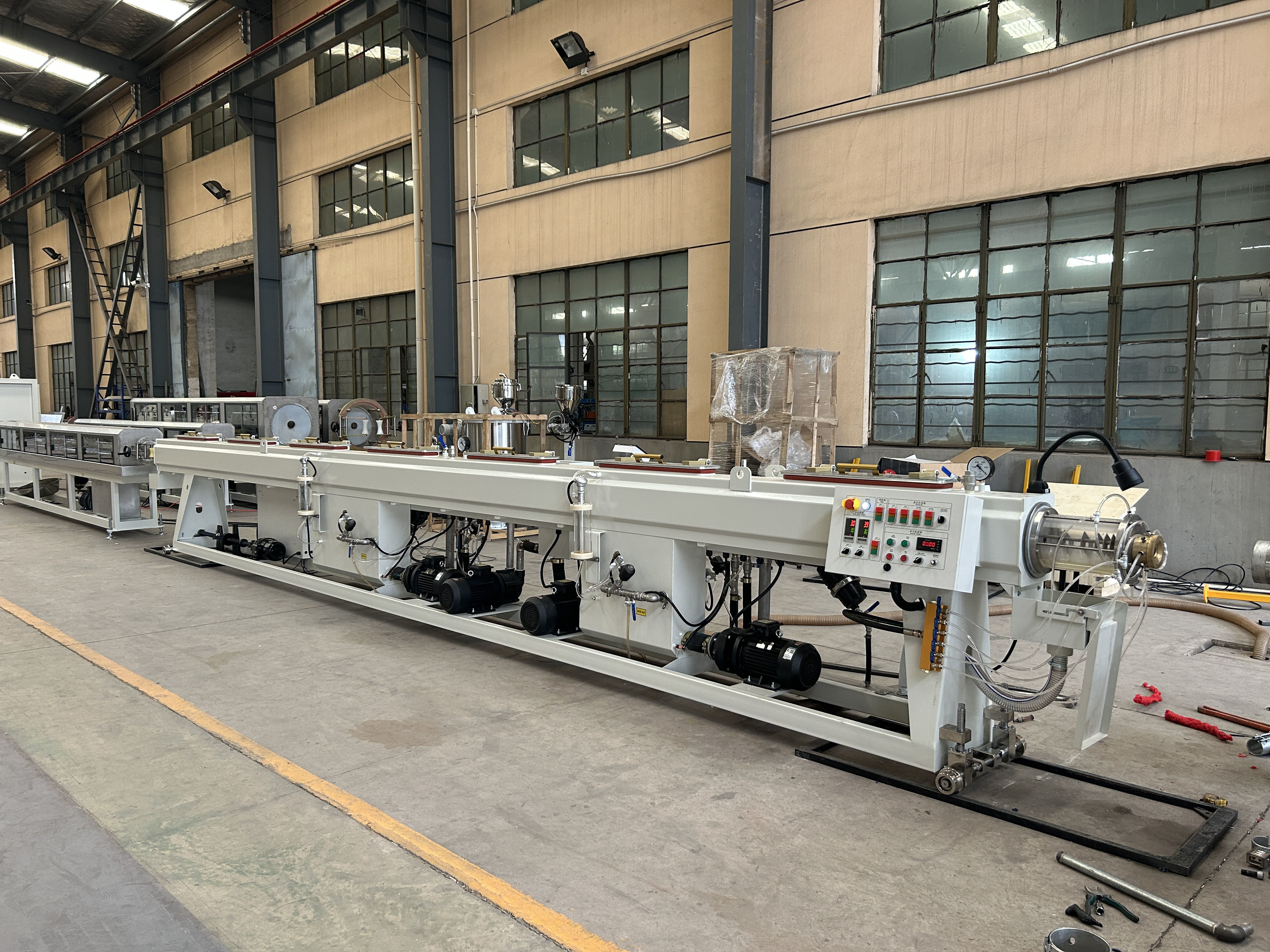 PPR Supply Drainage Electric Conduit Hose Tube Production Single Wall Corrugated Pipe Extrusion Line