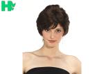 High Temperature Fiber Short Natural Black Short Synthetic Wigs For Woman
