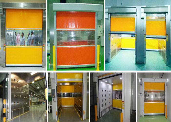 25m/s 99s Air Showers Cargo Auto Rolling Door Modular Stainless Steel 4.7KW