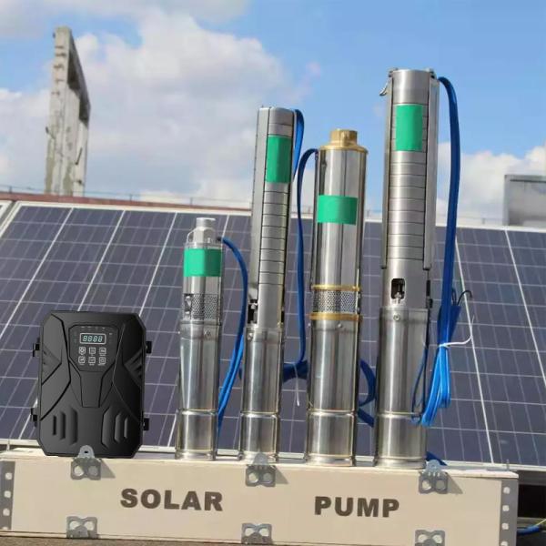 DC 48V Solar Powered Water Pump 3 Inch Deep Well Submersible Pumps With MPPT