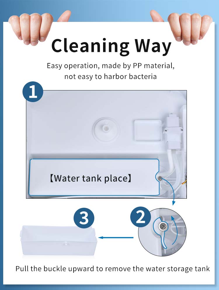 Ouninbear Sink Kids Wash Basin Plastic With Light And Water Tank In White