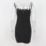 Summer Sexy Womens Casual Dresses V Neck Low Cut Beaded Fringe Sleeveless Short