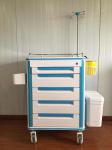 Durable Doctor Drug Delivery Medicine Crash Cart With 5 Inch Caster Wheel