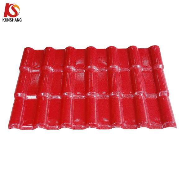 1050mm*11826mm Spanish Style Roof Tiles Waterproof Heat Insulation Plastic PVC