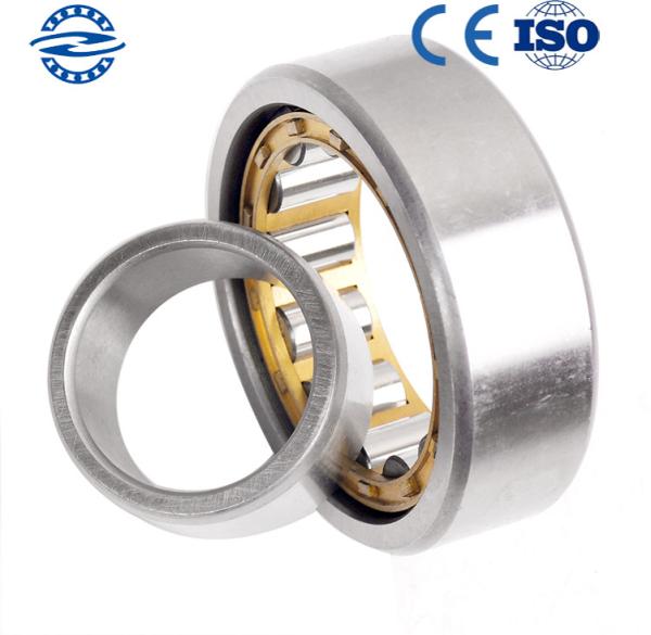 Low Friction NJ208 Cylindrical Roller Bearing / GCR15 Material Flanged Bearing