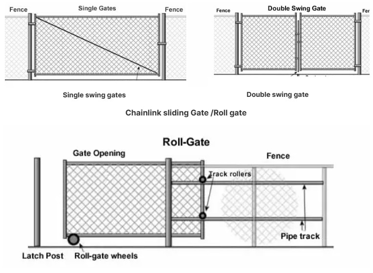 5 Feet Diamond Mesh Chain Link Fence Galvanized Sliver Mesh Fencing