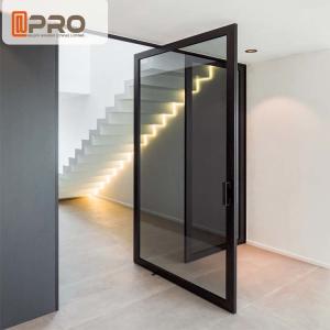 Wholesale Living Room Bedroom Large Aluminum Pivot Doors Anti - Burglar Sound Insulation Glass pivot door,pivot glass door hinge, from china suppliers