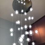 Stairs Floor House glass box pendant light fixtures for indoor decoration (WH-GP