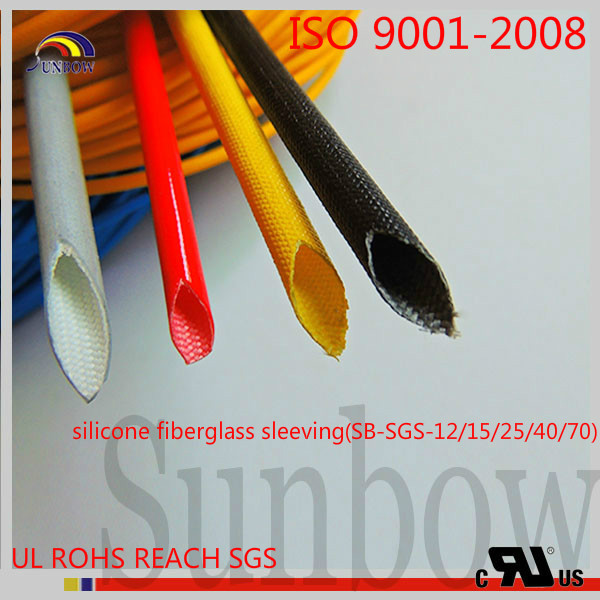 F Class 155ºC Insulating Oil Resistant Acryic Fiberglass Sleeving for Home Electrical Appliance