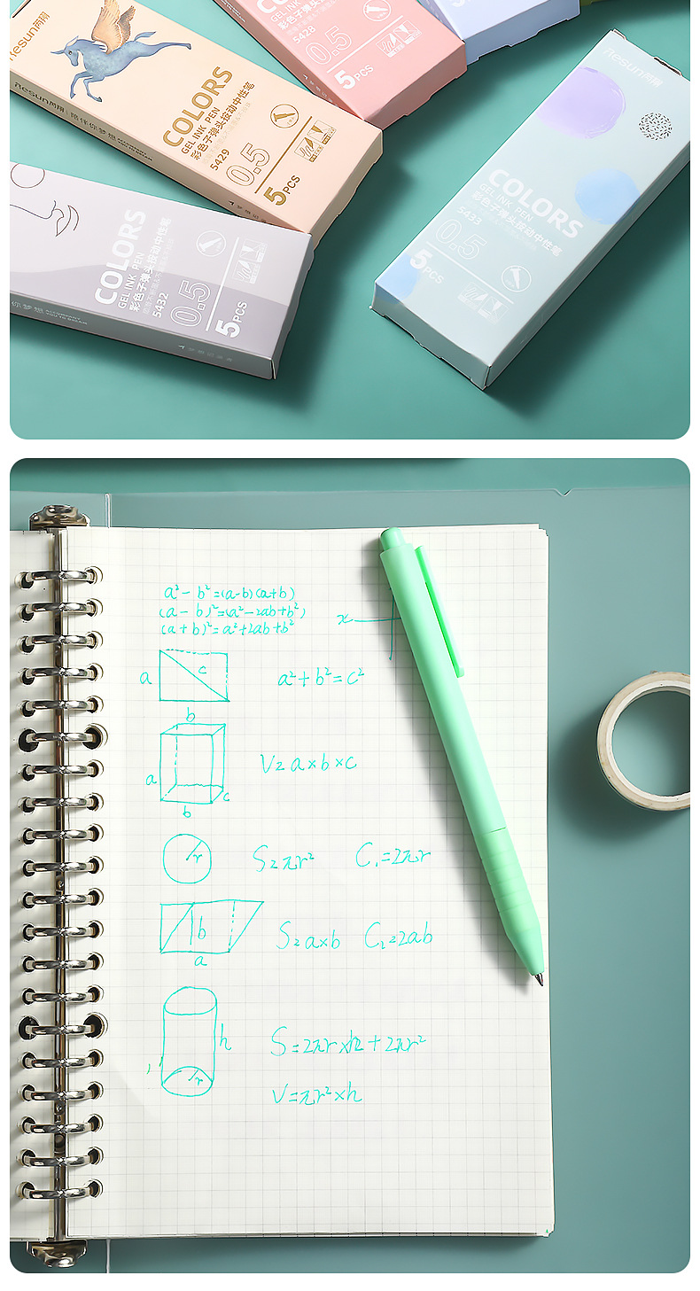 Gel pen Retro color neutral pen creative Lovely Japanese students hand account black ink