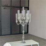 New White 13 Arms Candelabra Tall Wedding Table Decoration Crystal Wedding