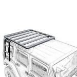 Customized Jeep JK Car Roof Rack Aluminum Alloy Roof Rail Rack