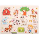 Hand Grasp 3D Montessori Wooden Jigsaw Puzzle For Infant Education