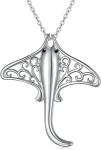 Polished 925 Sterling Silver Octopus Sea Life Pendant Necklace