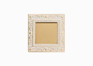 Wholesale 86 Gold White Brass Wall Switches , 220V Vintage Light Switch 91.2mm from china suppliers