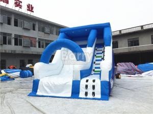 Wholesale Blue Small Commercial Inflatable Slide For Children / Backyard Water Slide from china suppliers