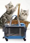 Breathable Airline Approved Pet Carrier Bag Portable Folding Travel Pet Trolley