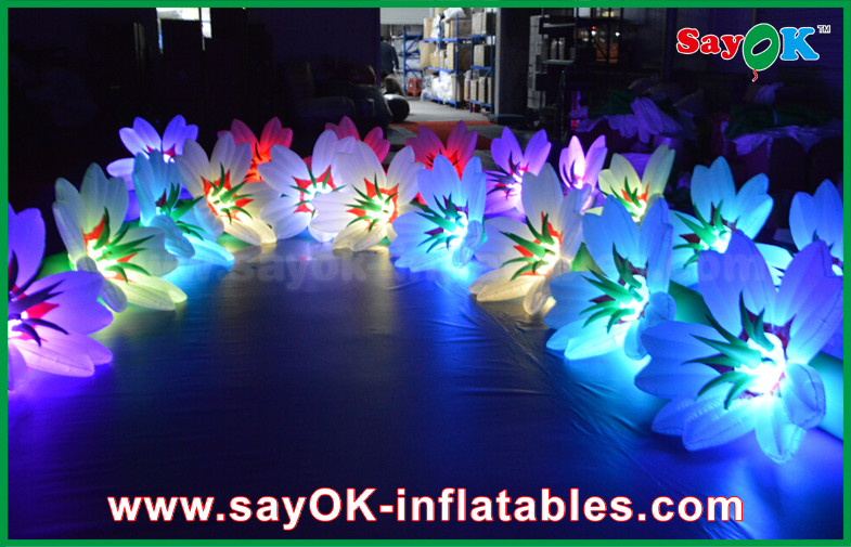 Large Inflatable Lighting Decoration Inflatable Wedding Flower Chain WIth LED Light For Decoration