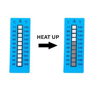 Wholesale Irreversible 40-71℃ 104-160℉ 10 Level High Temperature Sensitive Labels from china suppliers
