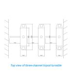 Security Tripod Turnstile Barrier Gate RFID Face Recognition 304 Stainless Steel