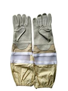 Wholesale #10white Cloth Sleeve +Half Ventilated Gloves With Thick Wrist Protector sheepskin glove from china suppliers
