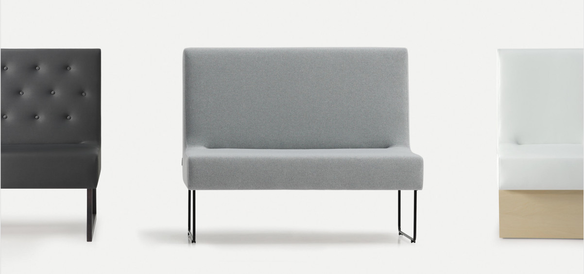 Hotel Coffee Shop Card Seat High Back Modern Sectional Sofa
