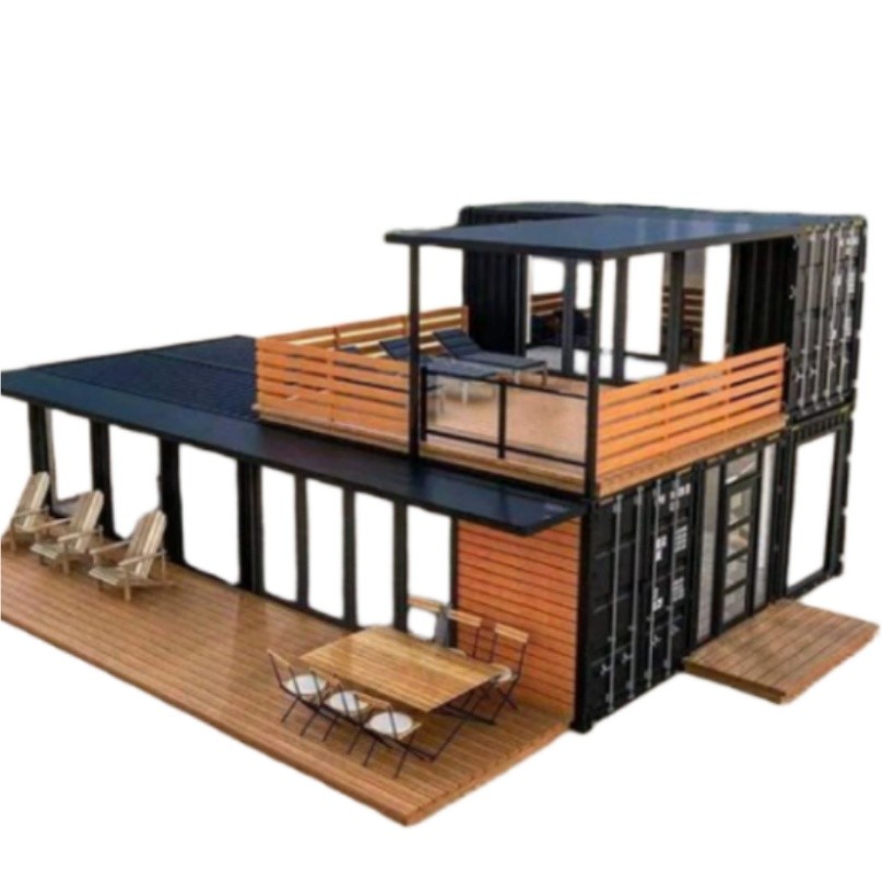 Prefab Mobile Modified Shipping Container Two Storey Container House for Bar Coffee Shops