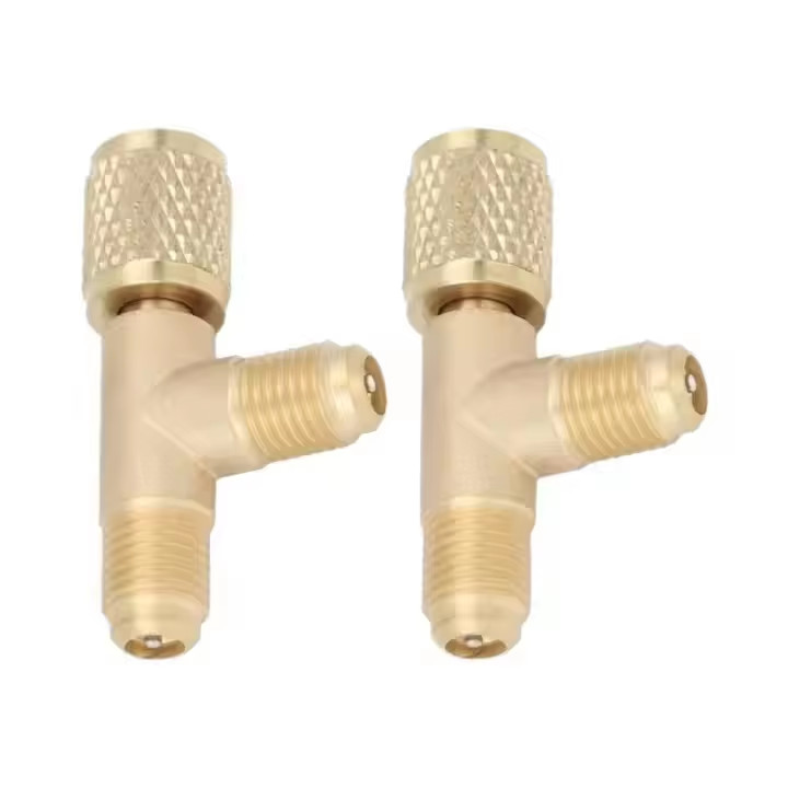 Quick Coupler Tee Adapter T-Shaped Valve Low Pressure HAVC Refrigerant R22 R12 R134