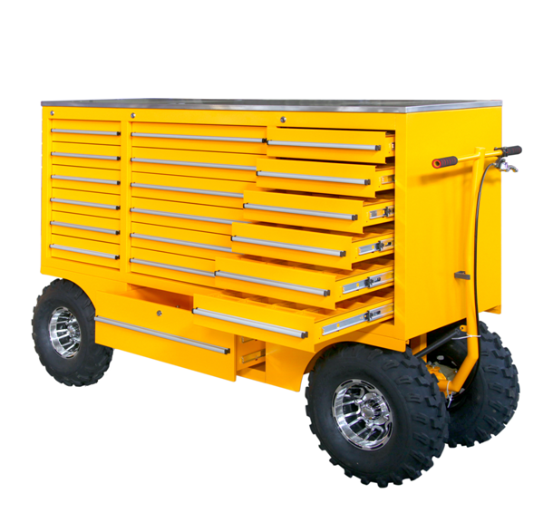Garage Metal Tool Cart Easy Mobility and Organization with Stainless Steel Handles