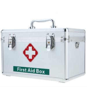 Wholesale Aluminium Shoulder Strap Emergency Medical Supplies Box Workshop metal First Aid Box from china suppliers