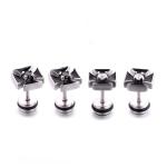 Hot Sale Black round stainless steel stud earring unique stud earrings
