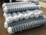 Green Pvc Coated Chain Link Mesh For Sports Venues , 50x50mm Chain Wire Fencing
