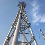 Galvanized 4g Wireless Gsm Telecom Microwave Antenna Radio Tube Steel Triangular