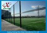 Dark Green Chain Link Fence Anti-Ultraviolet Radiation For Football Ground