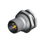 5P M12 Waterproof Connector Panel Back Panel Mount Solder Type Male Metal IP67