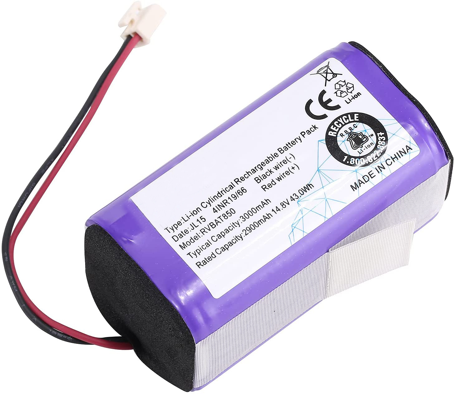 3000mAh Replacement Batteries fit for Shark iq RV850 RV850C RV850BRN RV850WV R87