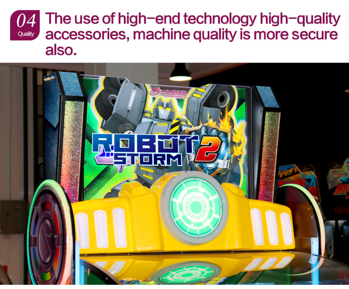 2 players Robot Storm ball shooting video redemption machines with ticket for prize