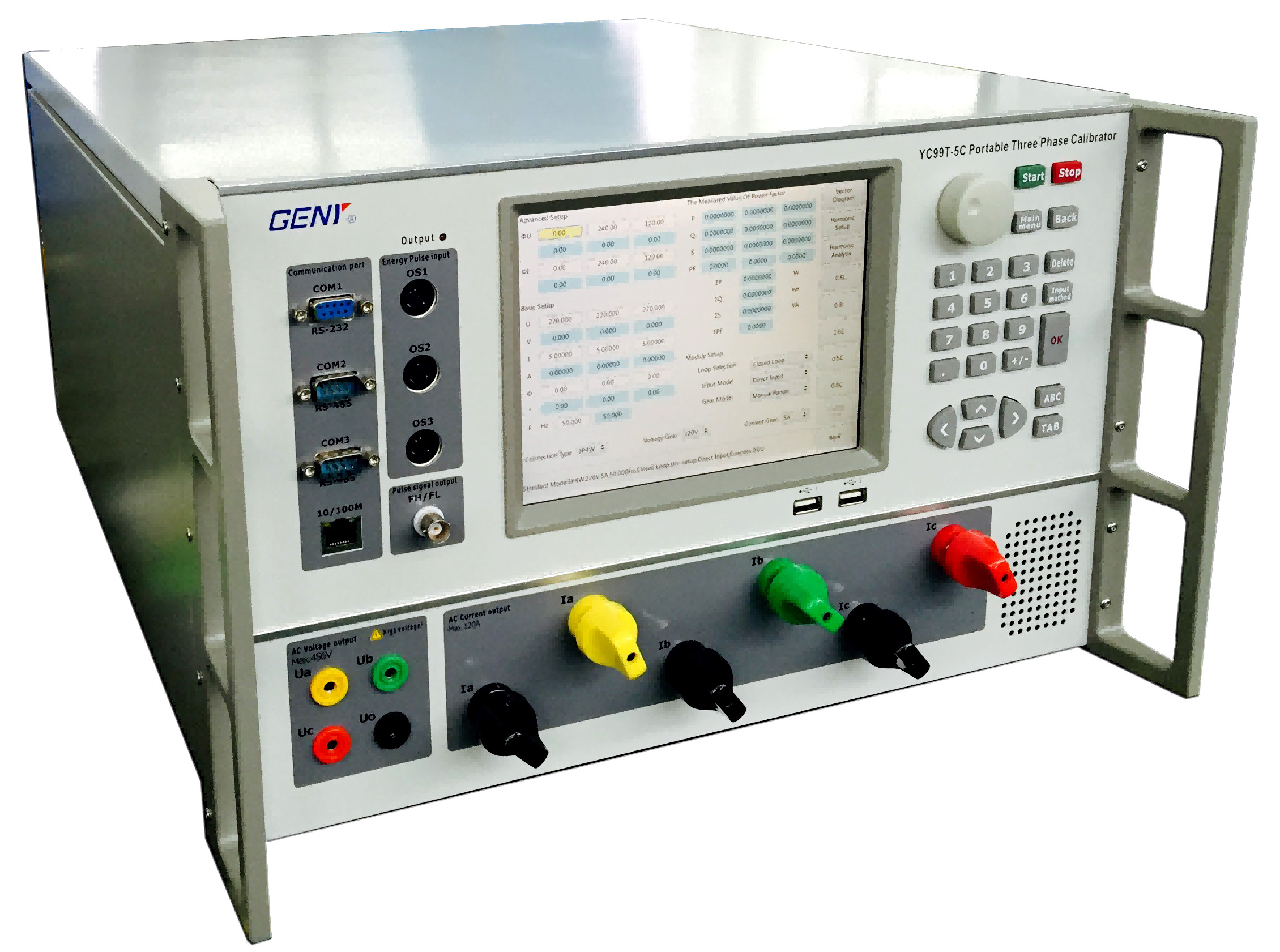 Portable Meter Test System For Three Phase Energy Meters With Automatic Calibration