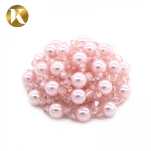 China Custom Shoe Buckle Clips Combination Of Pearls And Crystal Beads on sale