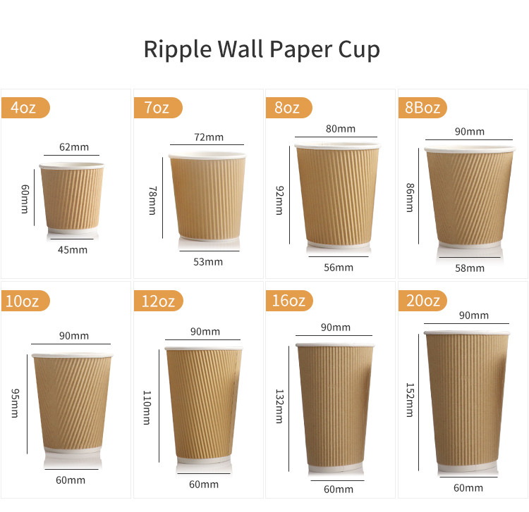 3-22oz Disposable Single Wall Kraft Paper Cup For Coffee & Hot Drinks