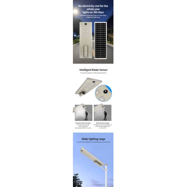 Durable LED Solar Street Light – Aluminum Body, All-Weather Performance
