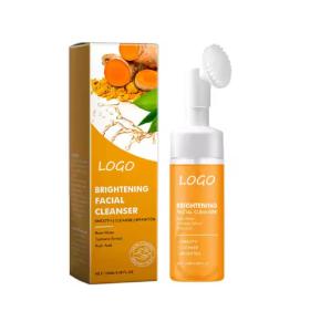 Wholesale OEM Private Label Kojic Acid Clean and Clear Skin Brightening Foaming Face Wash Turmeric Foam Cleanser for Dark Spots Acne from china suppliers