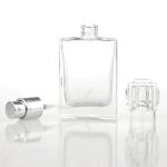 100ml Clear Square Glass Perfume Spray Pump Bottle Painting Lettering