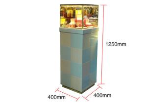 Wholesale Pre Assembly Wooden Glass Jewellery Display Cabinet Blue Lacquer Finish from china suppliers